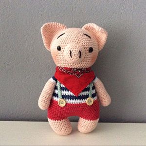 como fazer amigurumi porco 16
